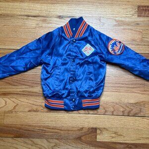 Vintage Mets New York Mets MLB Baseball Jacket - KIDS Size 4 Chalk Line
